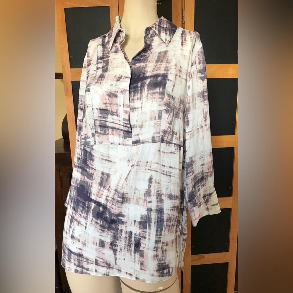 Simply Vera Vera Wang Split Back Kimono Style Tunic by Vera Wang Size M
